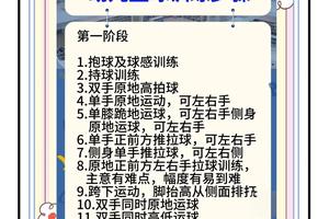 篮球基础课程训练顺序